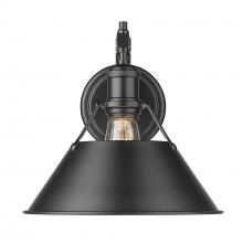  3306-1W BLK-BLK - Orwell 1-Light Wall Sconce in Matte Black